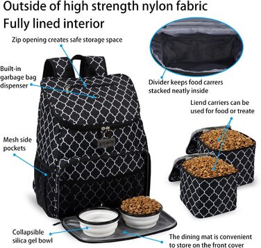 BAGLHER Рюкзак для собак, переноска для подорожей, чорний - Classic