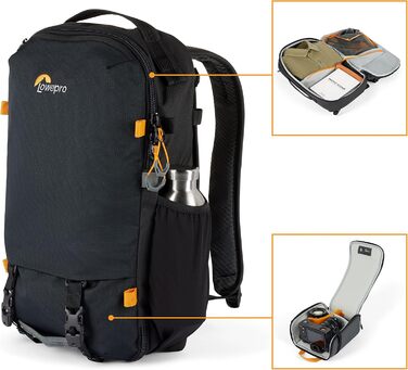 Рюкзак для камери Lowepro Trekker Lite BP 250, чорний, з відділенням для беззеркальної камери та аксесуарами