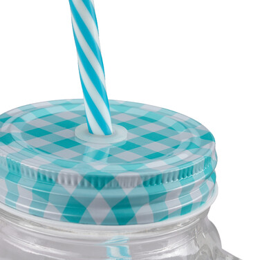 Relaxdays Drinking Glasses with Straws, 8-Piece Set
