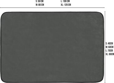 М'яка підстилка для собак Normani - килимок для тварин з екологічного матеріалу, 40x50 см, 60x80 см, 70x100 см (Антрацит)