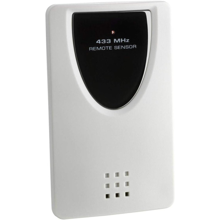 TFA Dostmann Twin Radio Thermometer, 30.3048, indoor and outdoor, with temperature alarm, including outdoor transmitter, also for indoor temperature monitoring, black, L148 x W57 x H119 mm