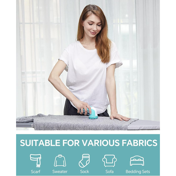 Електричний видальник пуху BEAUTURAL з 3 рівнями висоти та 2 швидкостями для різних тканин (Tiffany, від батарейки)