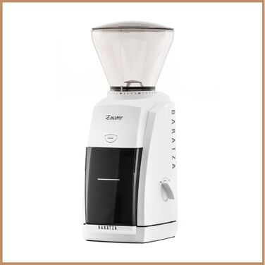 Кавомолка Baratza Encore 230V - електрична кавомолка з конічним жорном, 40 ступенів помолу, аксесуари для бариста, біла