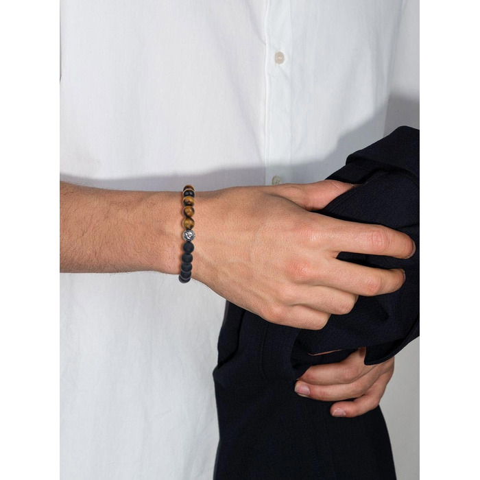 Чоловічий браслет GAVU з кристалами Інь-Ян (тигрове око)