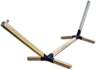 Megaastore Hammock Stand made of Beech Wood up to 90kg | Dimensions: Length: 320cm - Height: 80cm - Width at the bottom: 130cm