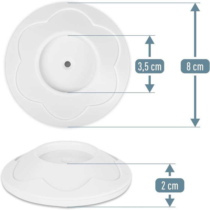 Захист для сходів IB STYLE для дітей - сітка для сходів, бар'єр для тварин, без свердління, білий, 67-75 см (4 накладки для стін)