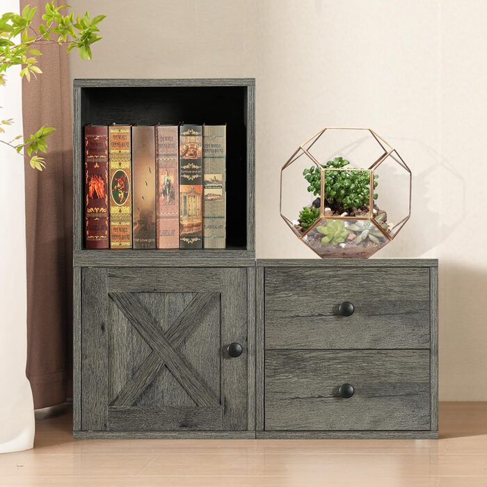 Magic DIY Cube Storage Organizer, Stackable Cubes for Home, Books, Clothes, Toys, Modular Storage System, Closet Organizer, Bookshelf, Wardrobe