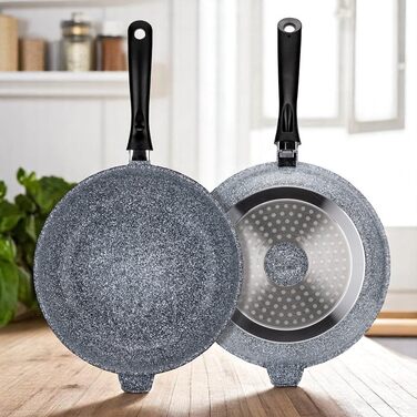 Набір каструль та сковорідок EliteHoff Induktion, 17 предметів, з антипригарним покриттям, для всіх типів плит, нержавіюча сталь, сірий, E-7031