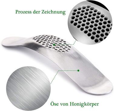 Прес для часнику THETAG, нержавіюча сталь, прес для часнику, млин для часнику