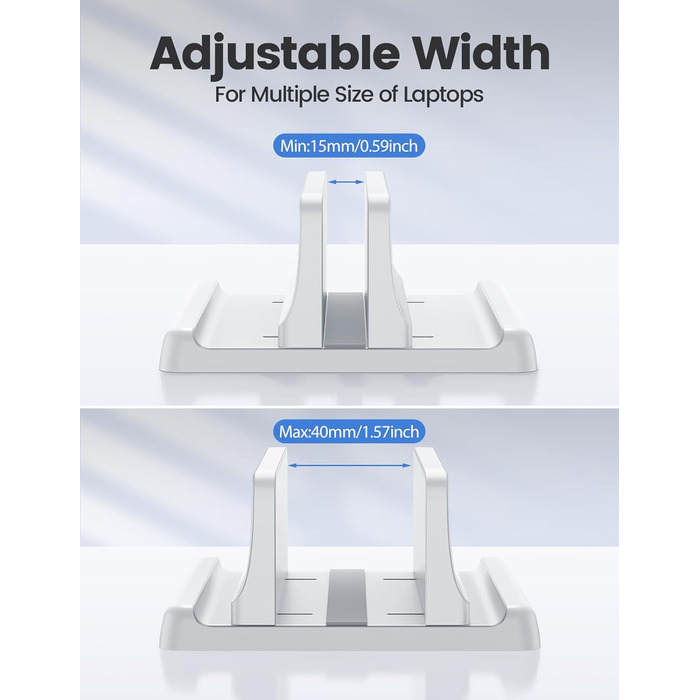 Підставка для ноутбука VAYDEER вертикальна, 3 в 1, для MacBook, iPad, Tablet, Notebook до 17.3