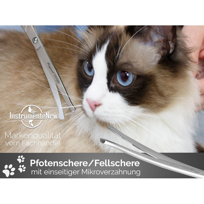 Ножиці для стрижки собак та котів Solingen, професійні ножиці для грумінгу з мікрозубом, 16,5 см, Made in Germany