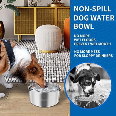 Нержавійна миска для собак 3L Anti Schling без облизування, Slow Feeder для подорожей, підходить для середніх та собак, що швидко їдять