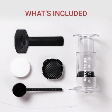 Прозора кавоварка AeroPress Clear 3-в-1: френч-прес, пуровер, еспресо – портативна міні-кавоварка для подорожей без гіркоти