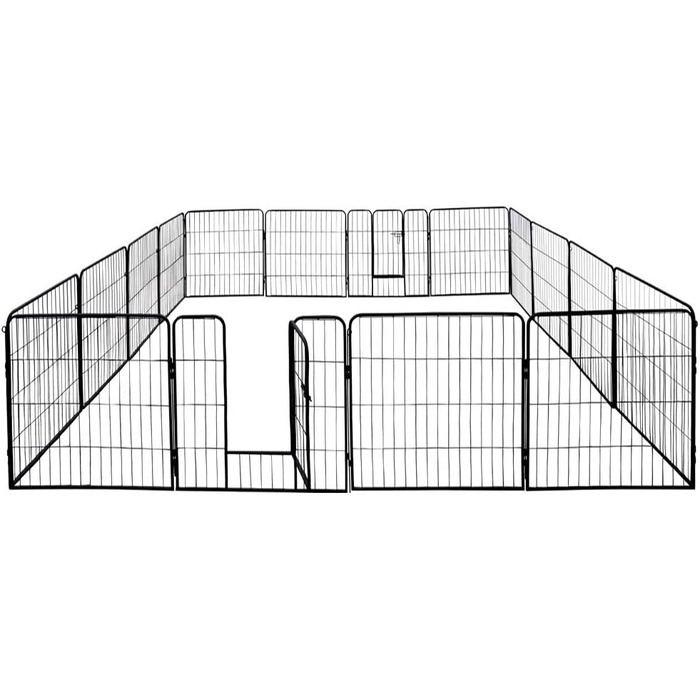 Клітка для цуценят Petigi, вольєр з порошковим покриттям, складана, розмір вічка 47 мм, для використання в саду, розмір (Ш x В): 80 x 100 см