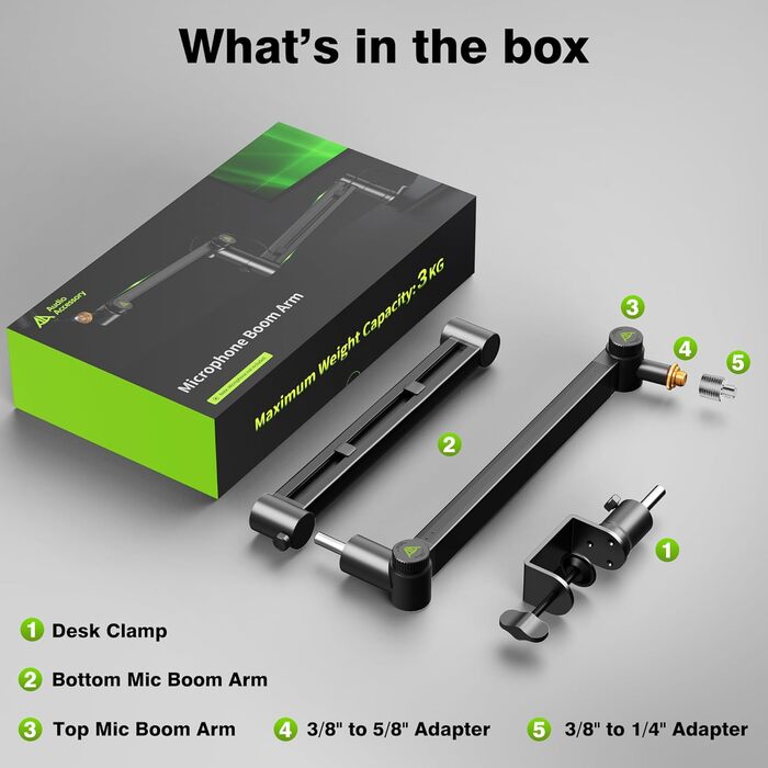 Мікрофонний кріплення на тримачі Arm (до 3 кг) - сумісний зі Shure SM7B, MV7 та ін.