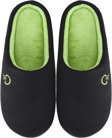 Тапочки зимові Mishansha унісекс з меморі-піною, чорно-зелені, розмір 36-47