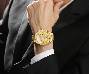 Чоловічий наручний годинник OLEVS з натурального дерева (клен), водонепроникний кварцовий годинник у бізнес-стилі, модель 3645