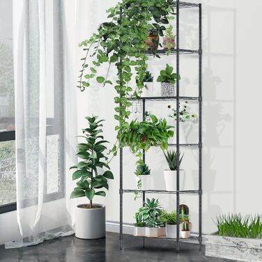 Himimi Regal - 6-Tier Wire Shelving Unit - 54x29x160cm