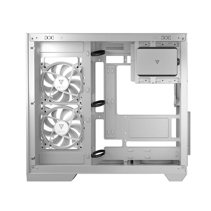 Корпус для комп'ютера MODECOM Volcano Panorama Midi Tower ATX, білий, з панорамним вікном