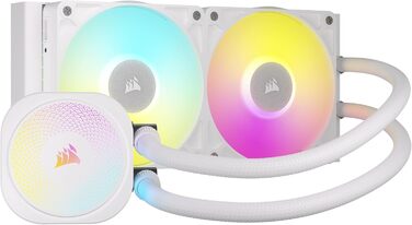 Система водяного охолодження Corsair iCUE LINK Titan 240 RX RGB для CPU - 240 мм AIO з 2 вентиляторами RX120 RGB, сумісна з Intel LGA 1851/1700, AMD AM5/AM4, iCUE LINK Hub, білий колір