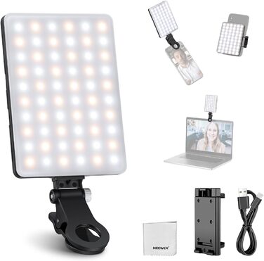 NEEWER BL120B LED світло для селфі та татуювань, сумісне з iPhone, з кліпсою, CPL фільтром, штативом та тримачем для телефону, для фото та відео