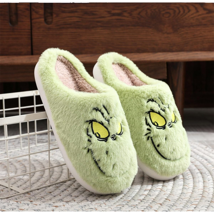 Тапочки для дому Grinch - святкові, плюшеві, теплі, для чоловіків (39/40 EU)