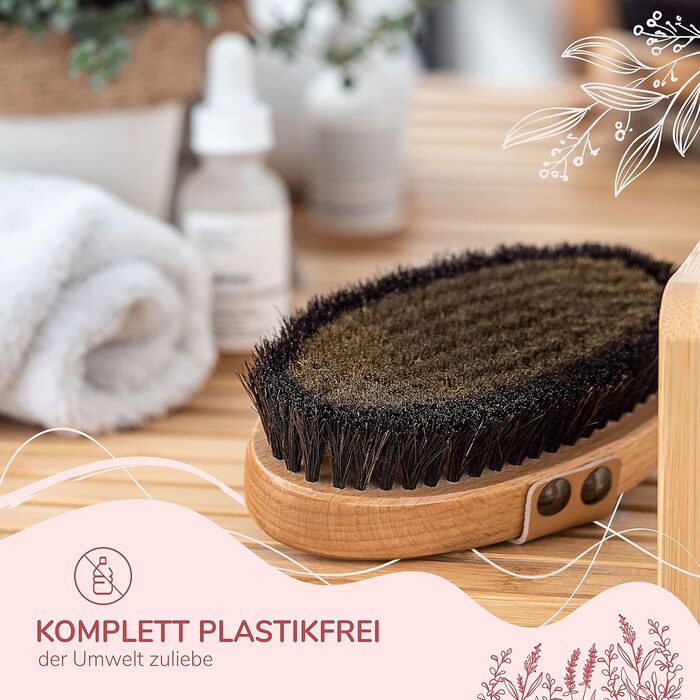Body brush with fine copper wires, copper brush, dry brush, bath brush, energy brush with copper
