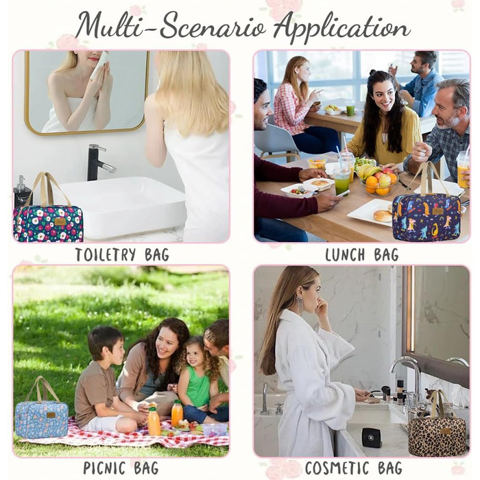 Сумка для туалетних аксесуарів велика, дорожня косметичка, органайзер для макіяжу, сумка для косметики з ручкою для жінок та чоловіків, #9, леопардовий принт