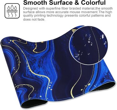 Великий ігровий килимок для миші з прошитими краями, 70x30 см, з антиковзною основою з натурального каучуку для геймерів, офісу, дому. Модель Quicksand03