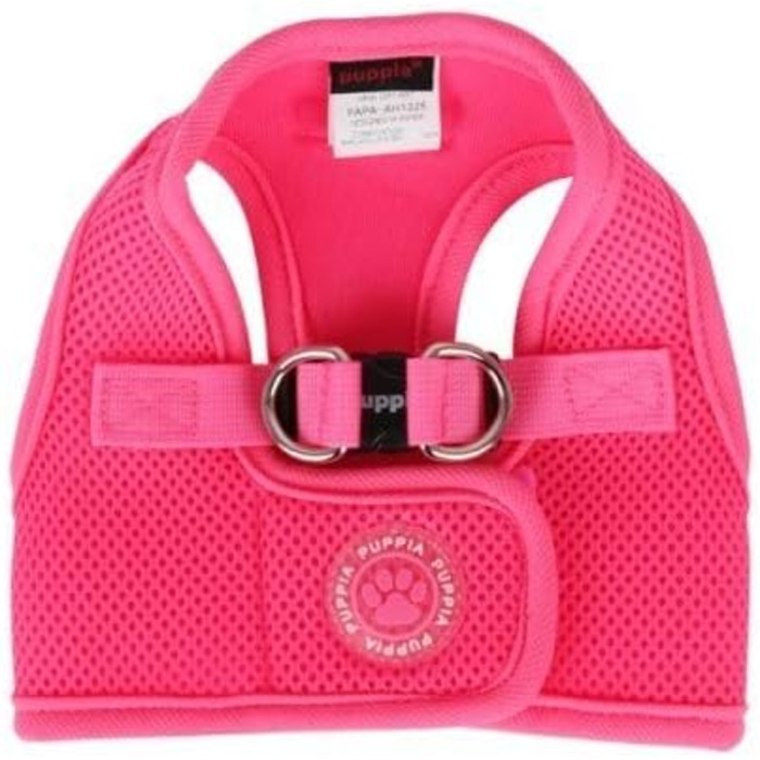 Шлейка для собак Puppia, неонові кольори, висока якість, комфортна, для цуценят, зелений, PAPA-AH1325-GR, S, рожевий