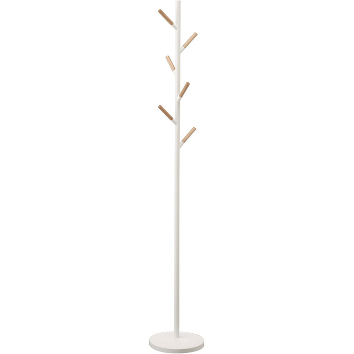 Yamazaki 2814 Plain Wardrobe, white, steel/wood, minimalist, 28 x 28 x 177 cm
