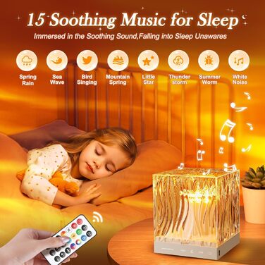 LED Star Projector, Northern Lights Lamp with 18 Lighting Effects, Night Light Sleep Aids, 15 Sound Machine, Northern Lights Lamp Remote Control Timer Star Projector for Kids, Adults, Party & Decor