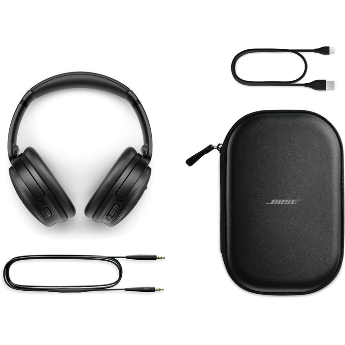 Навушники Bose QuietComfort бездротові з мікрофоном, шумозаглушенням, Bluetooth Over-Ear (Відновлені) Чорні/Білі