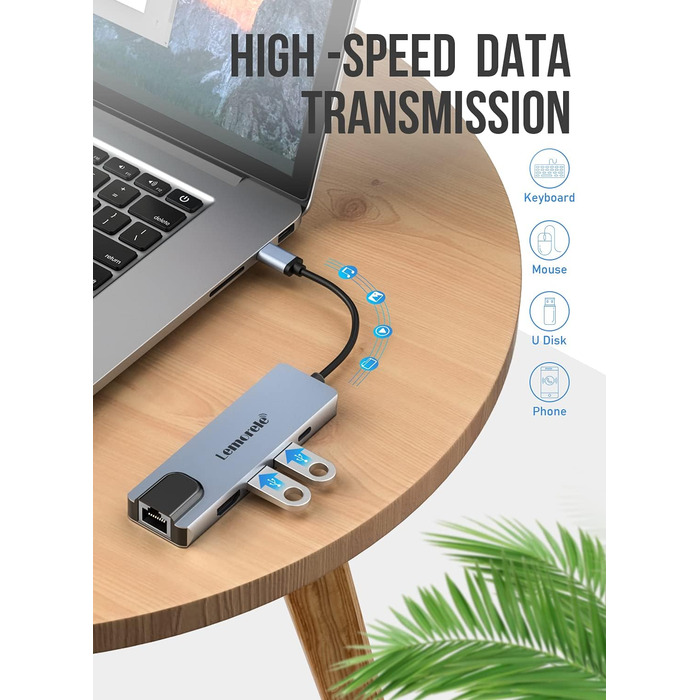 Lemorele Док-станція 12-в-1 з USB-C: 10Gbps, Dual 4K HDMI, VGA, USB 3.1/2.0, 100W PD, SD/TF, Audio - для Windows, MacBook, Dell