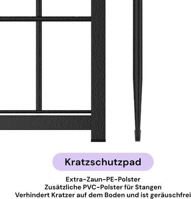 Вольєр для цуценят SunsGrove 60см, чорний, 2 частини, міцний, антикорозійний, без інструментів