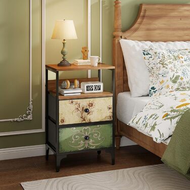LYNCOHOME Dresser/Cabinet with 8 Fabric Drawers, Sideboard with Fabric Drawers, Drawer Unit for Kitchen, Office, Hallway, TV Stand with Fabric Drawers (2 Drawers)