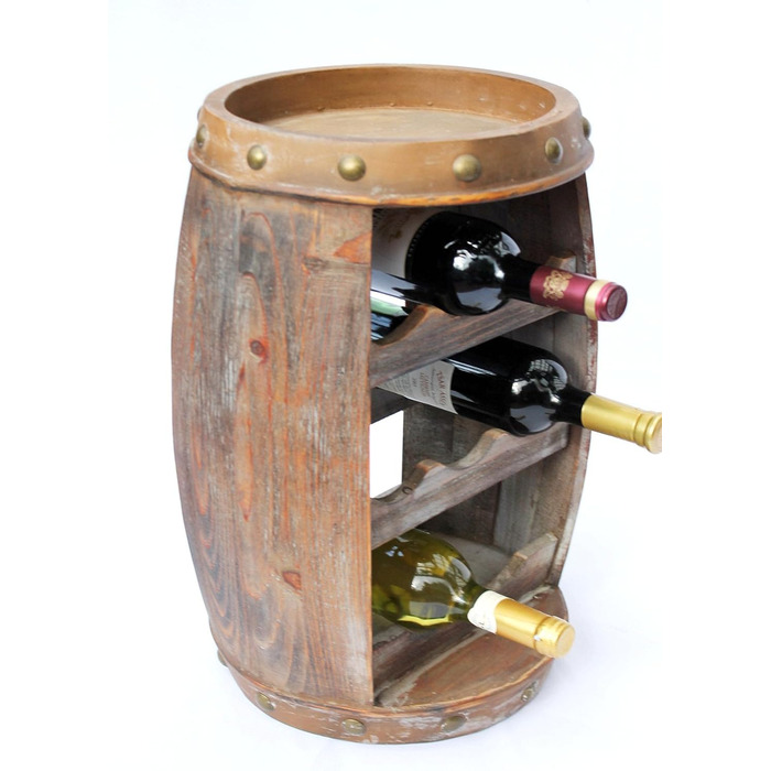 DanDiBo Wine Rack Wood Small Barrel Wine Barrel 1555 Bottle Holder Bottle Shelf 50 cm Shelf Barrel Wood Barrel