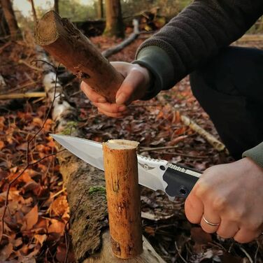 Ніж для полювання KOMWERO з фіксованим лезом D2, G10 рукоятка, Kydex чохол, гострий туристичний ніж для виживання, бушкрафту, з подарунковою коробкою, нековзка ручка