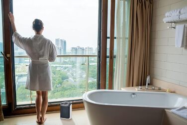 Електричний обігрівач Rowenta Instant Comfort Aqua SO6510F2: тихий, 1200-2400W, 2 режими, для ванної кімнати, сірий