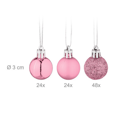 Relaxdays Set of 96 Christmas Baubles