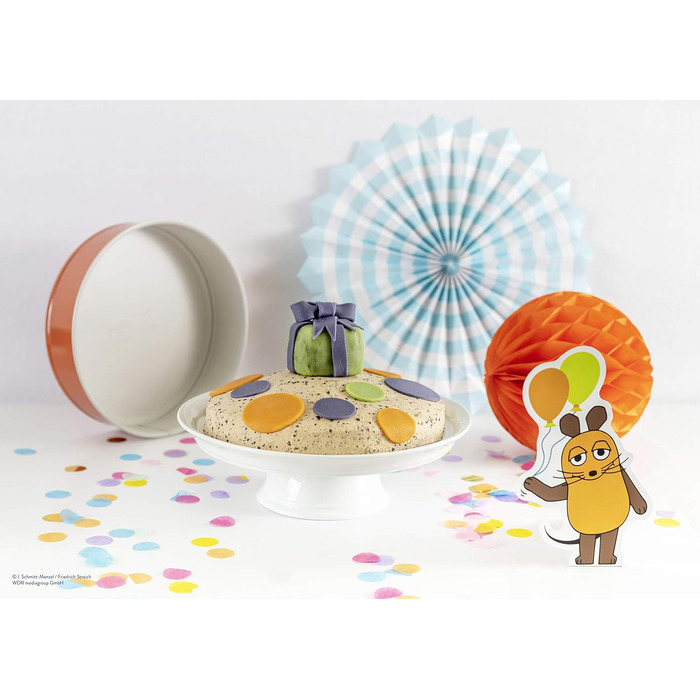 Форма для випічки Dr. Oetker DieMaus, Ø 26 см, сталева, з антипригарним покриттям (помаранчевий/кремовий)