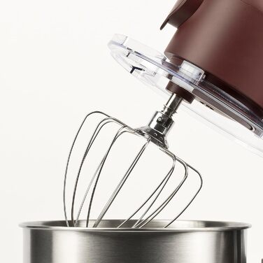 Кухонна машина Pastaio G3 Ferrari, 1800 Вт, 7 л, 6 швидкостей, чаша з нержавіючої сталі, аксесуари, зручний гак для тіста, Бордо