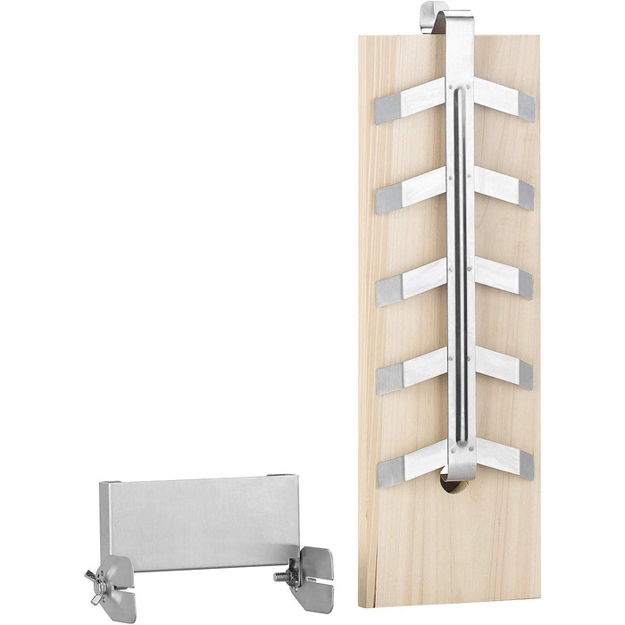 Набір дощок для запікання лосося з кедрового дерева Rosenstein & Söhne з підставкою з нержавіючої сталі, 2 шт.