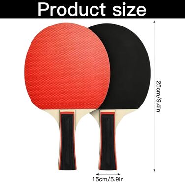 Набір для настільного тенісу Binnan: 2 ракетки та 3 м'ячі з сумкою. Підходить для початківців, сім'ї та професіоналів