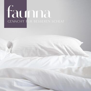 Комплект наволочок Faunna 50x80 см, 100% довговолокниста бавовна, безшумні та дихаючі чохли для подушок, 4 шт (50x70 см)