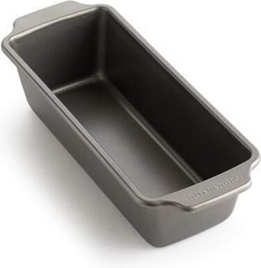 KitchenAid Bakeware Aluminized Steel Aluminized Steel PFAS-free Non-stick 27x11 cm Loaf Pan for Cakes, Bread, Meatloaf, Freezer safe, Oven safe up to 230°C, Dishwasher safe, Grey