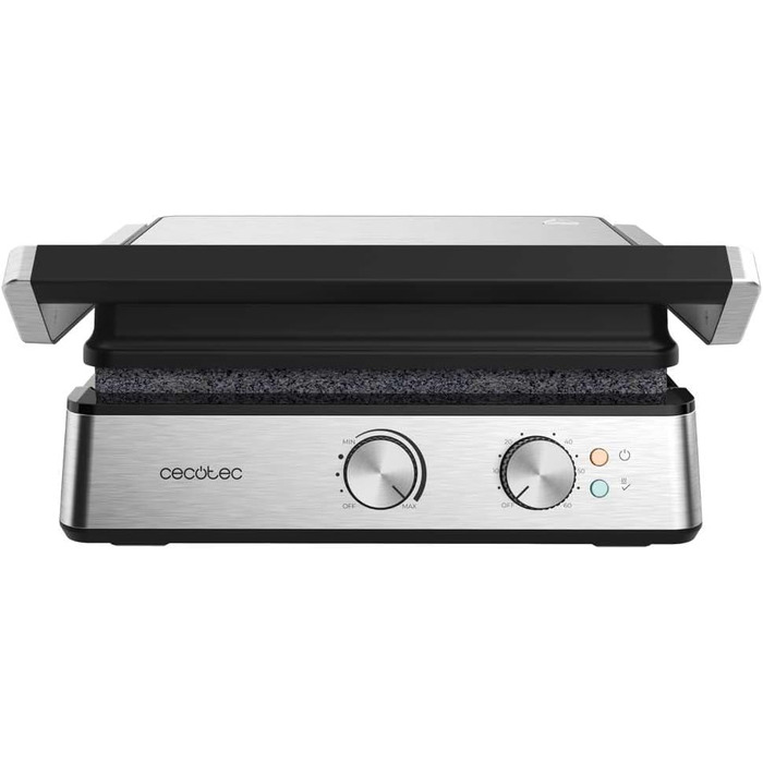 Cecotec Rock'nGrill Blaze Electric Grill. 2400W, RockStone coating, Easy cleaning, 180º opening, BPA-free, Grilling surface 29x23 cm, Adjustable temperature 2400 W | Blaze