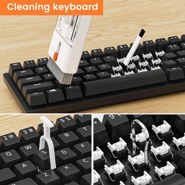 Набір для чищення клавіатури та навушників: 22 в 1. Підходить для AirPods, ноутбуків, моніторів, телефонів.