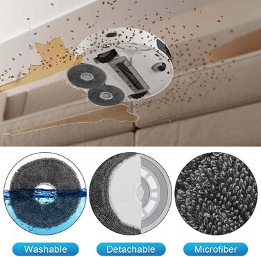 Запчастини для Dreame X30 Ultra, L10s Ultra Gen2, L40 Ultra, Mova E30 Ultra: комплект аксесуарів (2 основні щітки, 4 фільтри, 4 мікрофібри, 4 бічні щітки, 4 пилозбірники) сумісні з L10s Pro/L10s Plus