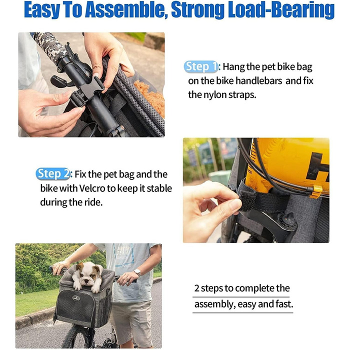 Фahrradkorb Wakytu Hunde Transporteur: Рюкзак-переноска для собак на велосипеді, сірий, 31x26x36 см